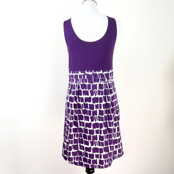 Boden US 10 Jersey Scoop Neck A-line Dress Sleeveless Tank Purple - Picture 4 of 9